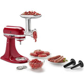 KitchenAid - KitchenAid KSMMGA Metal Food Grinder Attachment - Silver